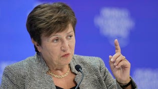 IMF-chefen Kristalina Georgieva varnar för att sänka styrräntorna för tidigt. Arkivbild.
