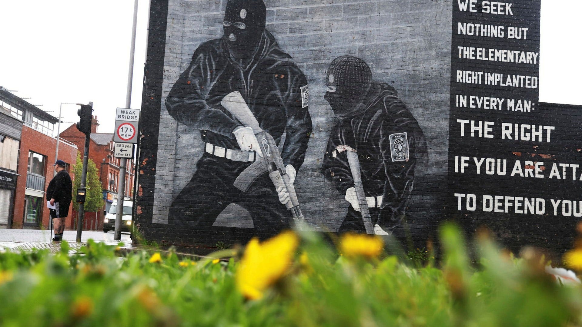 Muralmålning i östra Belfast