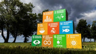 9 av de 17 globala hållbarhetsmålen.