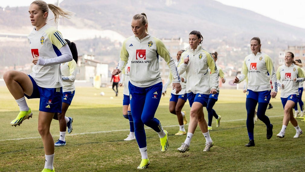 Sverige landade i Bosnien på onsdagskvällen. På torsdagen körde spelarna sitt första och enda träningspass på bosnisk mark inför fredagens playoffmatch mot Bosnien-Hercegovina i Zenica.