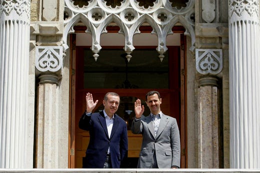 Recep Tayyip Erdogan och Bashar al-Assad i Istanbul 2010.