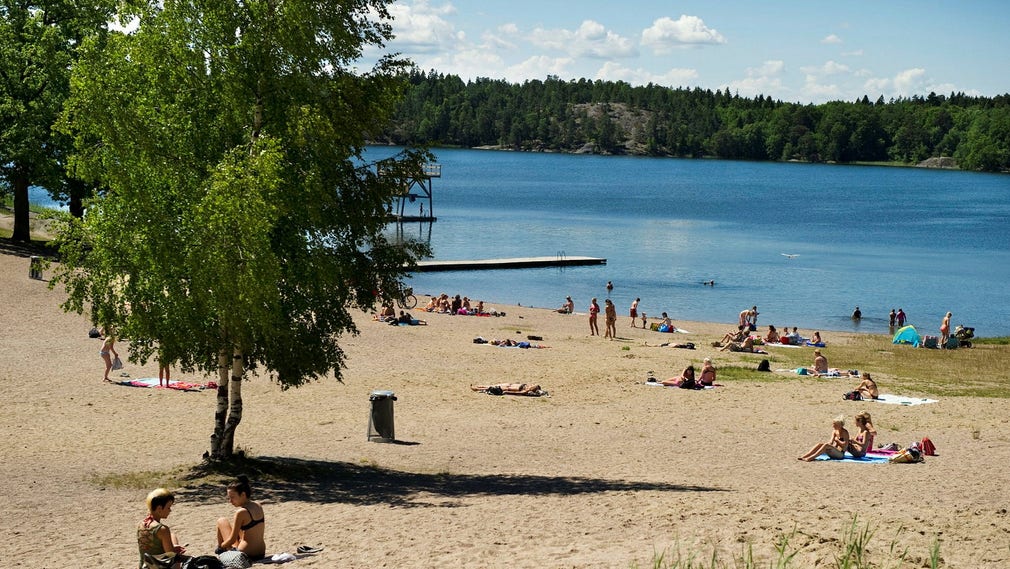 Flatenbadet, vid sjön Flaten i Stockholm.