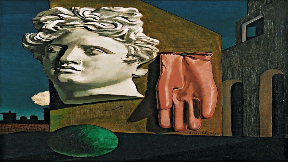 Giorgio De Chirico, ”Le chant d’amour”, 1914. Olja på duk.