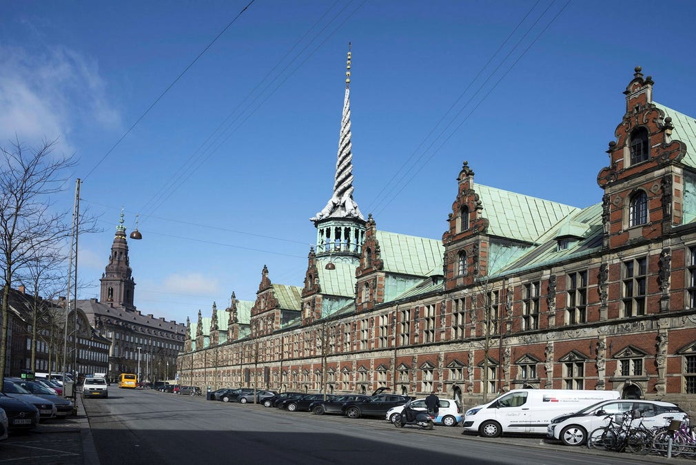Börshuset i Köpenhamn är en av stadens äldsta byggnader och stod färdig 1625. Här i mars 2016.