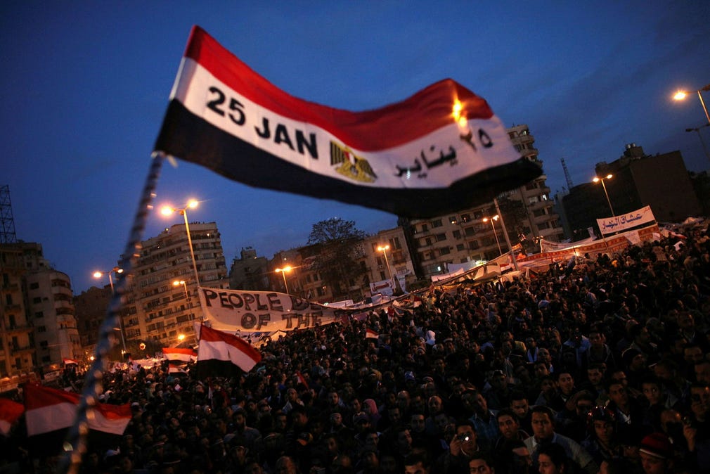 Tahrir-torget i centrala Kairo, 10 februari 2011.