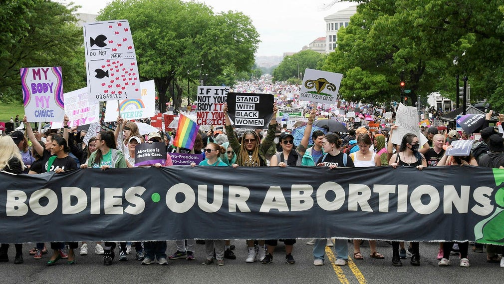 Demonstration i Washington för rätten till abort.