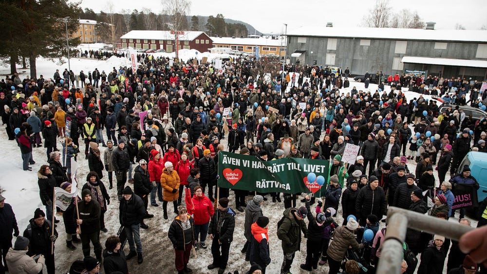 Tusentals demonstrerade för Sollefteå sjukhus