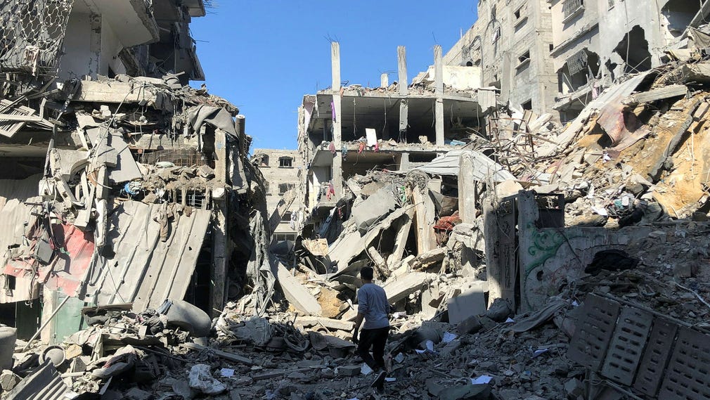 Another destroyed building in Gaza.