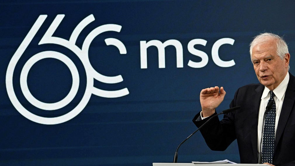 EU:s utrikeschef Josep Borrell på säkerhetskonferensen i München.