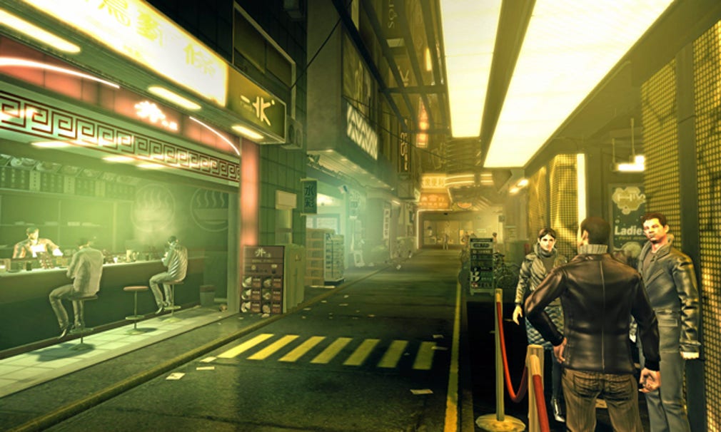 En scen ur spelet som påminner om miljön i Ridley Scotts ”Blade Runner” såväl som Edward Hoppers oljemålning ”Nighthawks”.