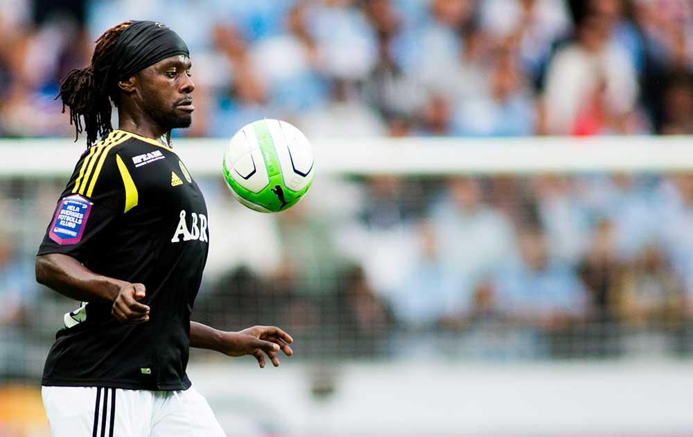 AIK:aren Martin Kayongo Mutumba VM-kvalar med Uganda. Blir det seger mot Senegal väntar playoff till VM.