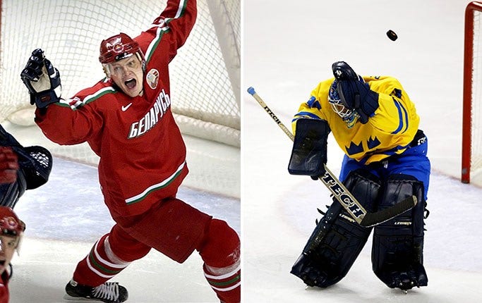 Segern mot Tre Kronor i OS 2002 betydde mycket för Vitrysk ishockey.