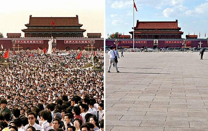 2 juni 1989: Kineser samlas på Himmelska fridens torg för att demonstrera för demokrati. Mindre än två dygn senare rullar stridsvagnarna in.I dag: Himmelska fridens torg är öde och hårdbevakat. Kinas censurapparat försöker utplåna minnet av massakern, som är okänd för många kineser.