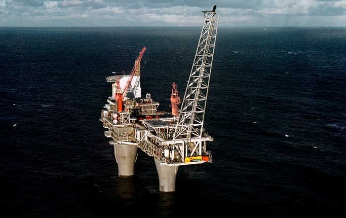Gasplattformen Troll-A i Nordsjön.