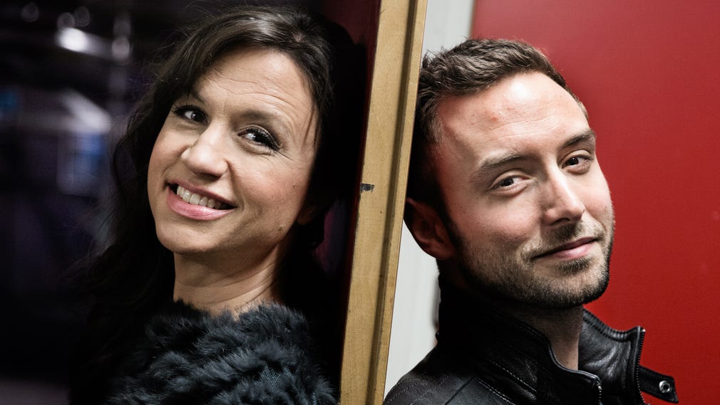 Petra Mede och Måns Zelmerlöw i startgropen inför Eurovision song contest 2016.