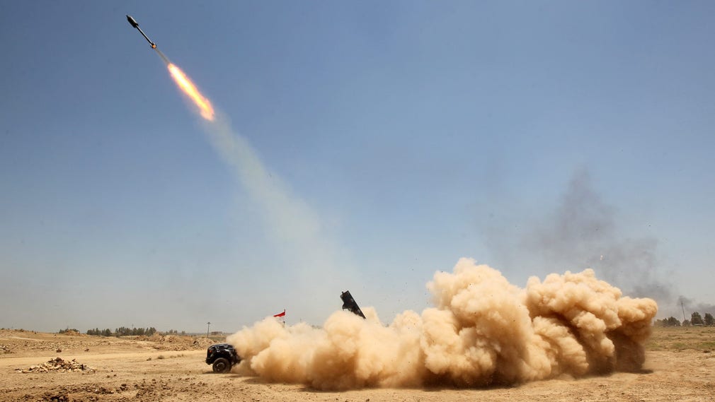 Regeringstrogna styrkor under anfallet mot Falluja den 27 maj.