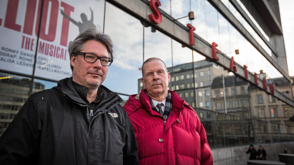 Roger Mogert (S), kulturborgarråd, och Benny Fredriksson, vd på Kulturhuset Stadsteatern.