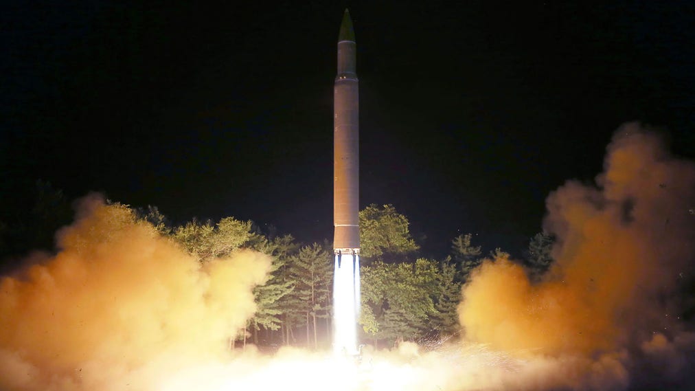 En Hwasong-14-missil avfyras i slutet av juli.