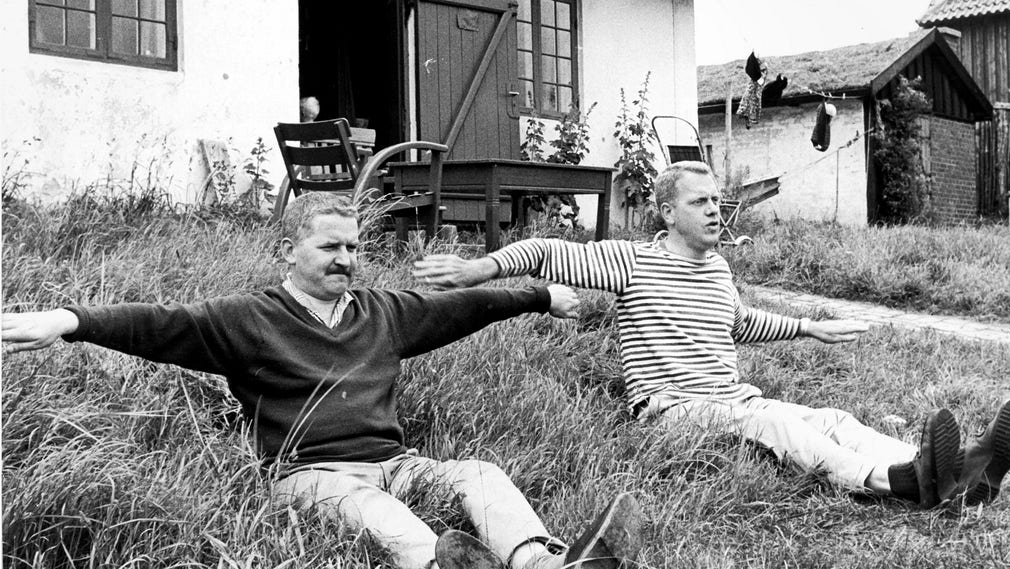 Hans Alfredson och Tage Danielsson, 1963.