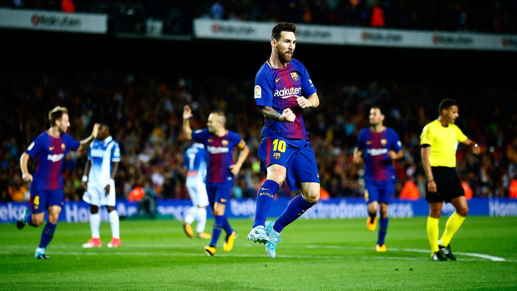Messi hade en bra kväll på Camp Nou.