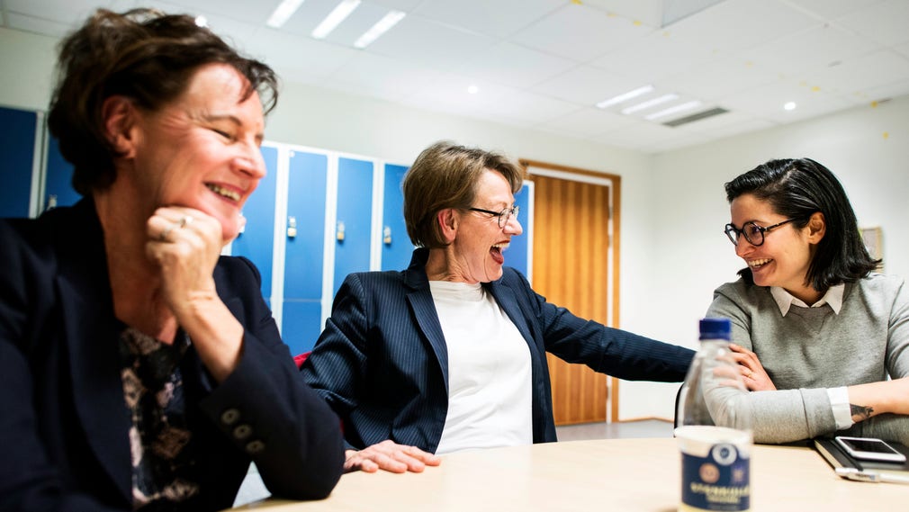Fi-politikerna Annelie Nordström, Gudrun Schyman och Gita Nabavi.