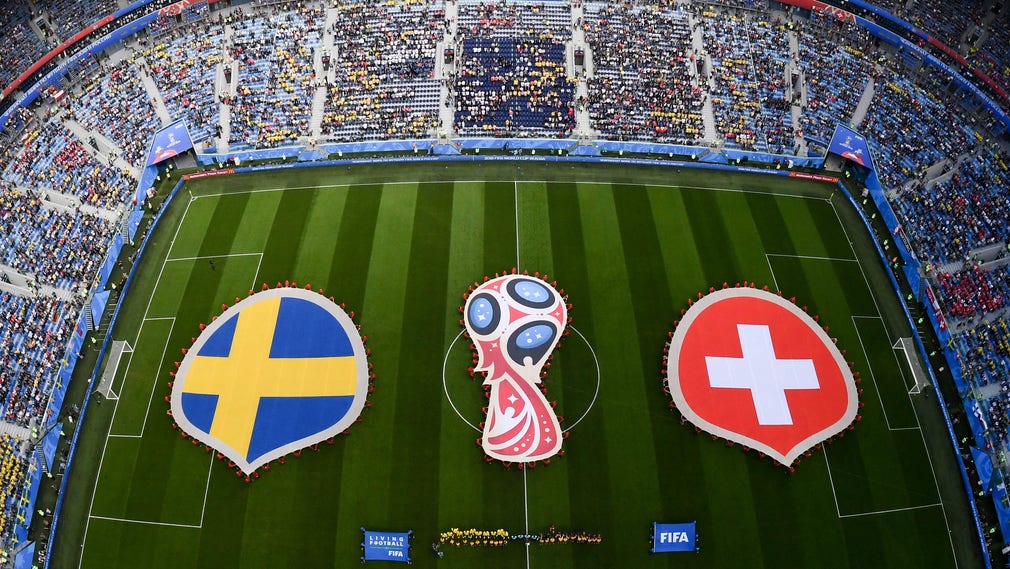 Åttondelsfinal mellan Sverige och Schweiz.