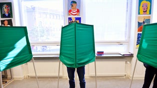 Röstning till riksdagsvalet 2014.