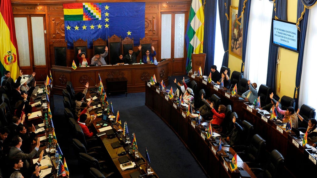 Omröstning i kongressen i Bolivia.