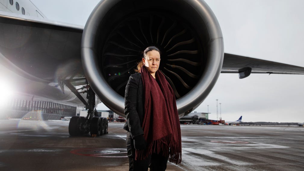 ”Jag har i många år intresserat mig för vilka möjligheter som finns att göra flyget lite mindre dåligt”, säger Maria Wetterstrand.