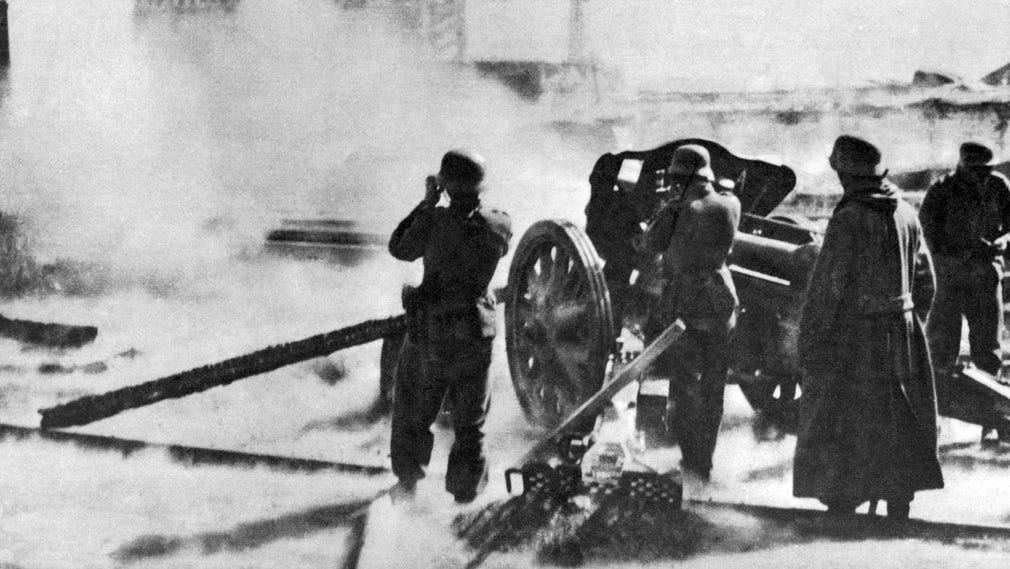 Tyska artilleriet i Stalingrad 1942.