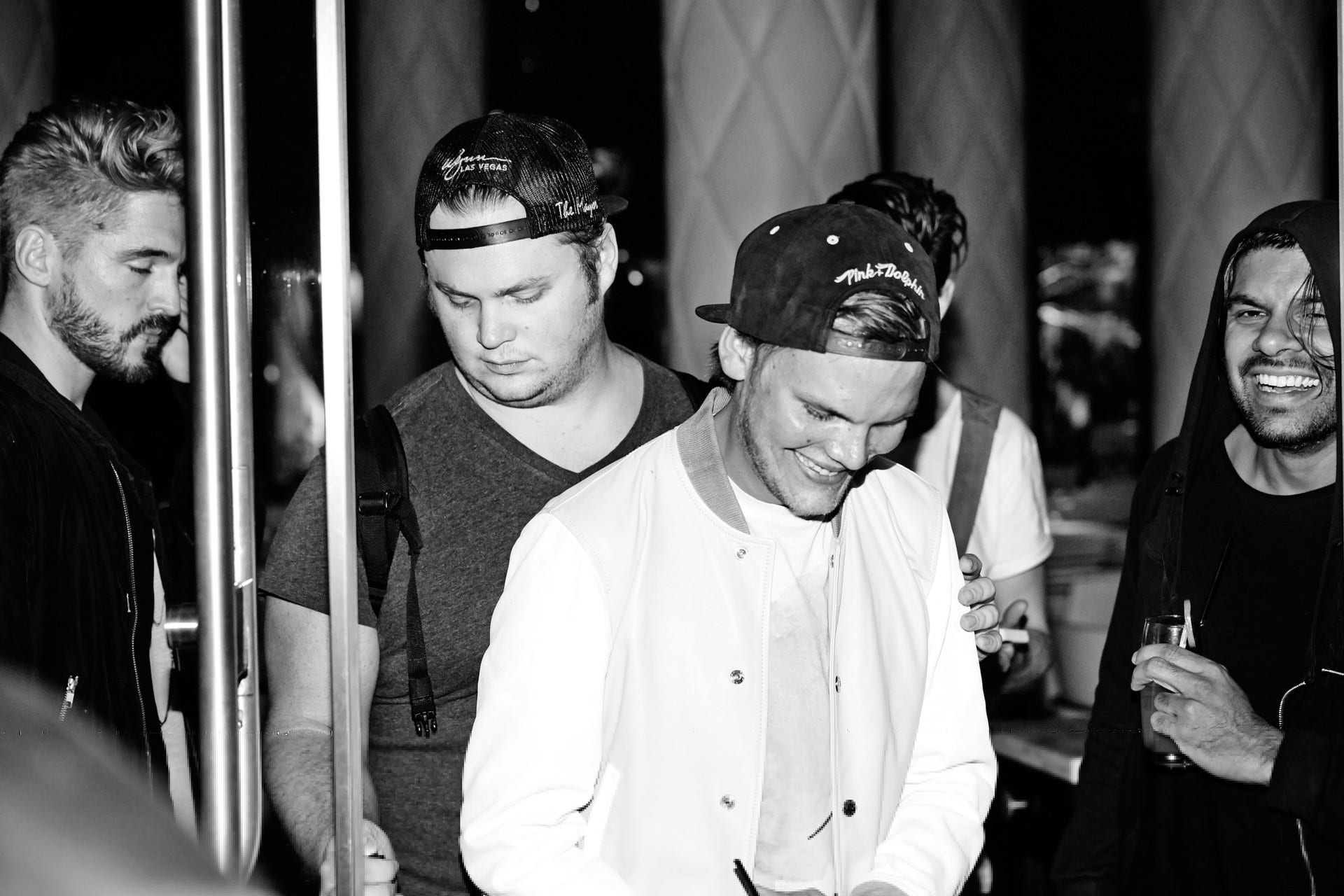 Tim Bergling with his friends.