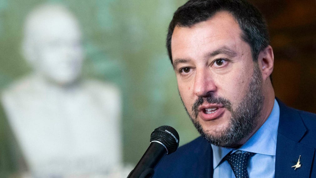 Italiens vice premiärminister tillika inrikesminister Matteo Salivini.