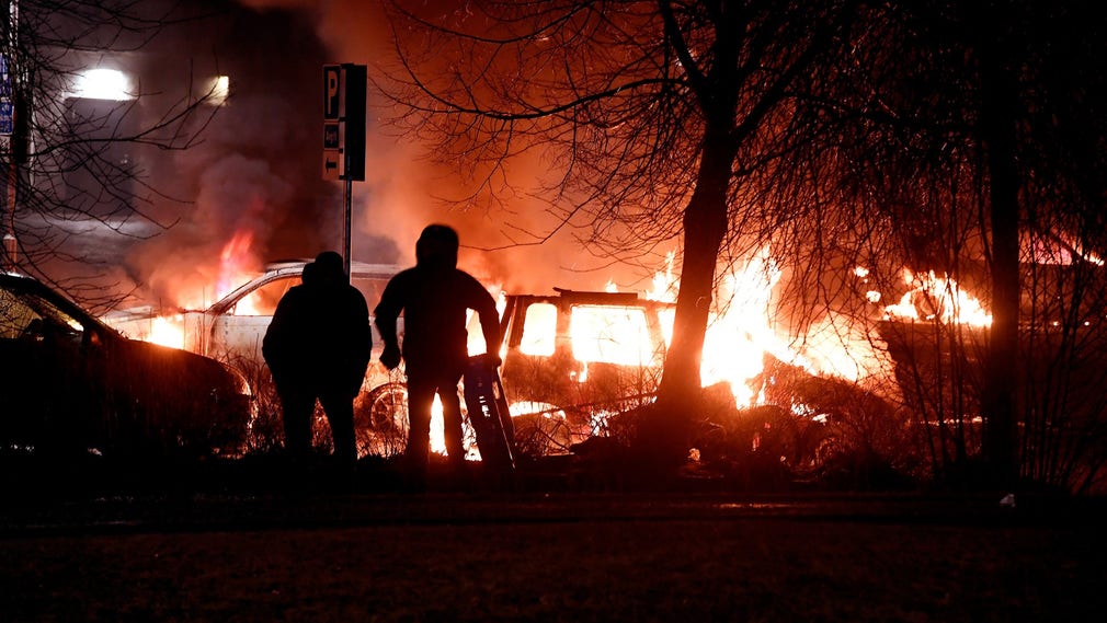 Bilbränder i Rinkeby februari 2017.