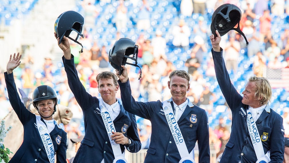 Det svenska silverlaget från VM 2018, Malin Baryard Johnsson, Henrik von Eckermann, Peder Fredricson och Fredrik Jönsson, har alla tagit sin egen väg till världstoppen.