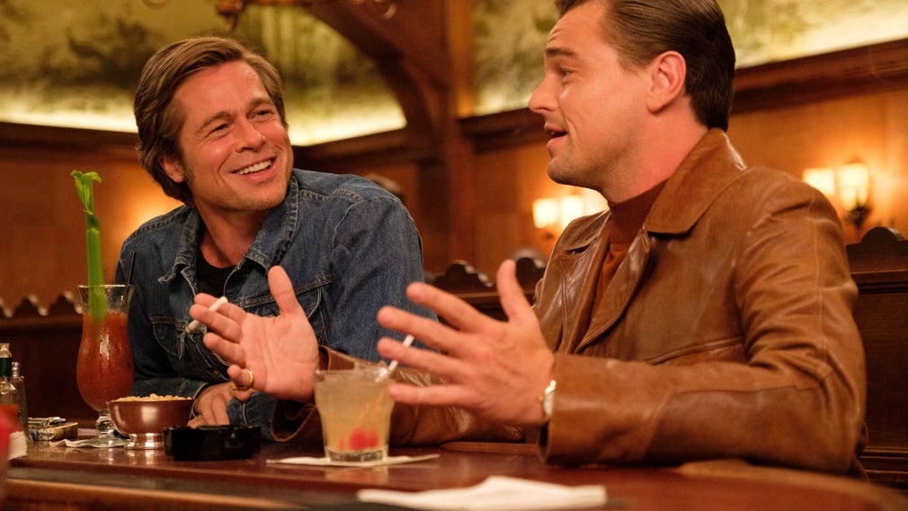 Brad Pitt och Leonardo DiCaprio är nominerad till bästa biroll respektive huvudroll för ”Once upon a time in Hollywood”.