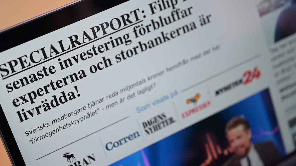 Många svenskar har snubblat över dem på nätet eller i sociala medier: de falska annonserna där svenska kändisar och medier utnyttjas för att ge sken av att ”investeringarna” är seriösa.