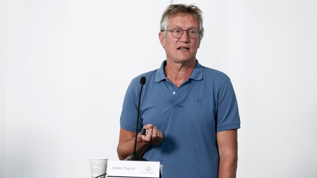 Folkhälsomyndighetens Anders Tegnell fick flera frågor om munskydd vid den senaste presskonferensen om coronaviruset i tisdags.