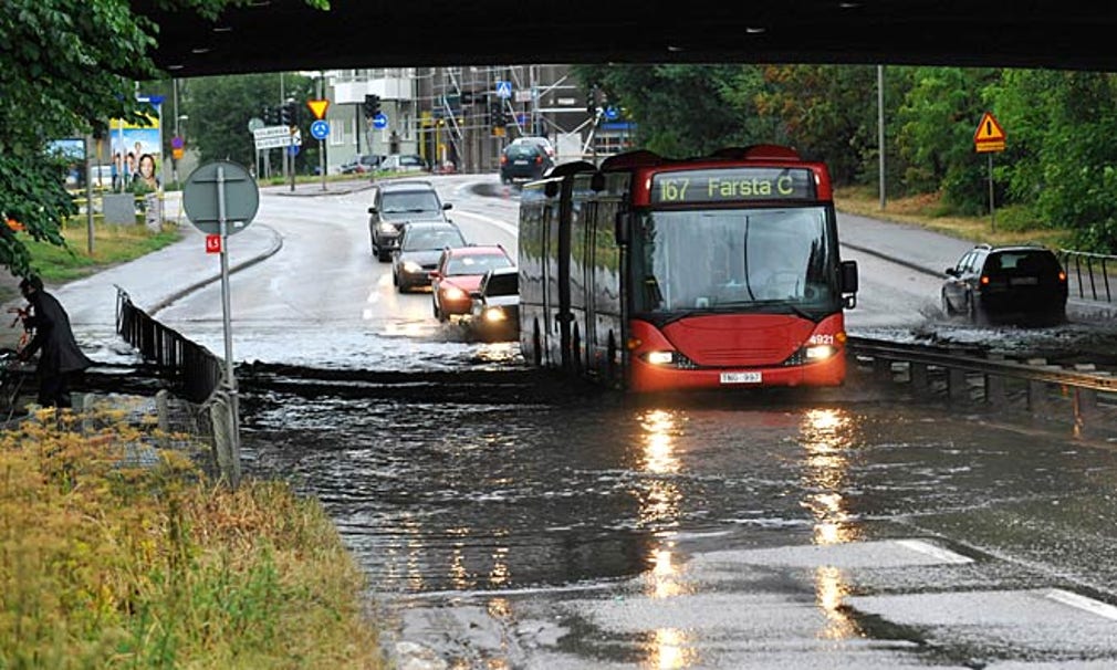 I juli i fjol drabbades Stockholm av kraftigt regn som orsakade flera översvämningar.