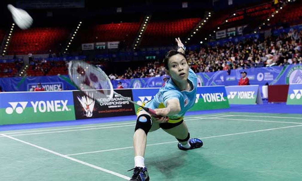 Mew Choo Wong, för Malaysia, på Alla England Badminton Championships i Birmingham.