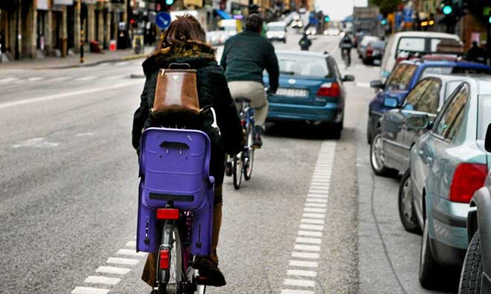 Cyklister i Stockholm.