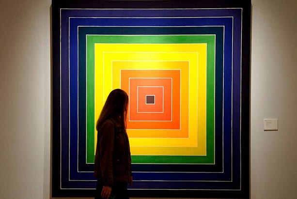 Verket "Concentric Squares" visas på auktionsfirman Christies i New York inför en auktion senare i maj.