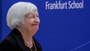 USA:s finansminister Janet Yellen talade under ett besök i Frankfurt i veckan.