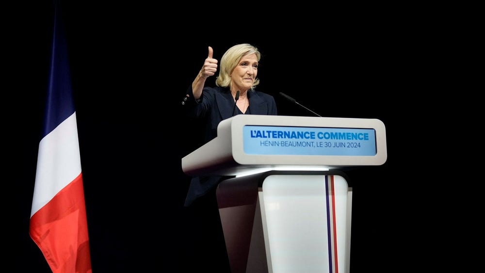Le Pens parti störst i franska valet – spänd slutrunda väntar