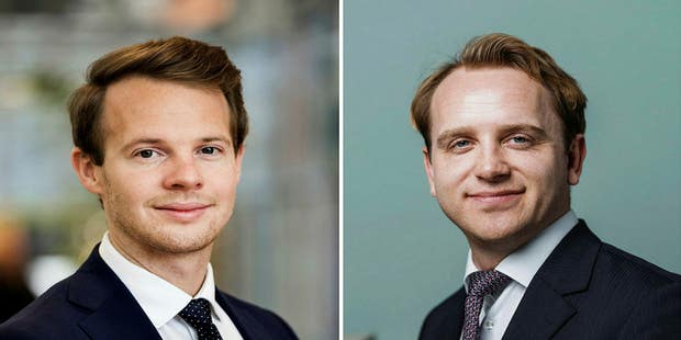 Swedbank Roburs förvaltare Fredrik Stenkil och och Origo Fonders Christoffer Ahnemark.