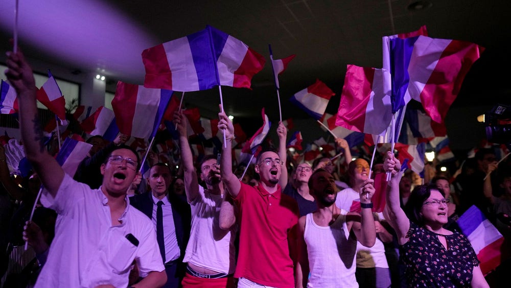 Marknaden andas ut efter första franska valomgången