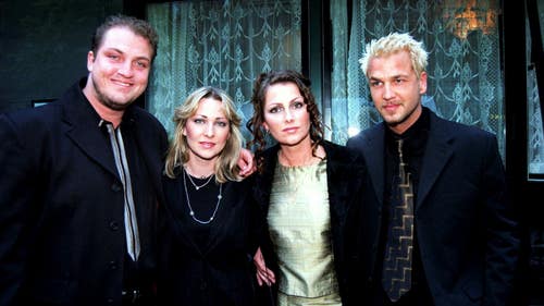 Ace of Base vid ett evenemang på Riche 1998: Henrik Berggren, Malin Berggren, Jenny Berggren och Ulf Ekberg.