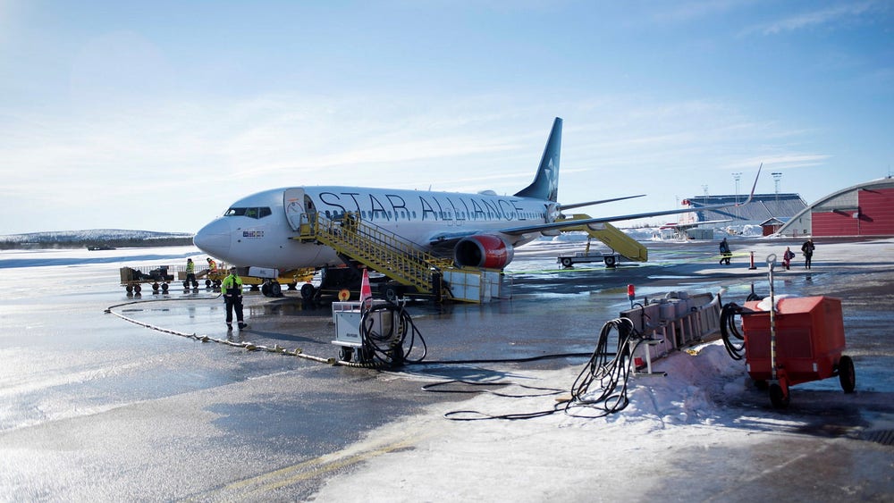 Fel på landningsbanan – Kiruna flygplats stängd