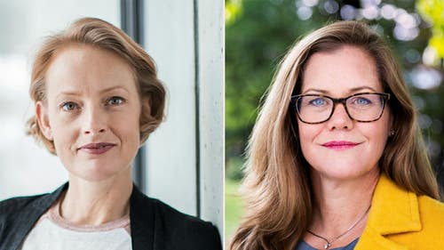 Alexandra Hagen, vd White Arkitekter, och Ann-Louise Lökholm Klasson, vd, Sweco Sverige.