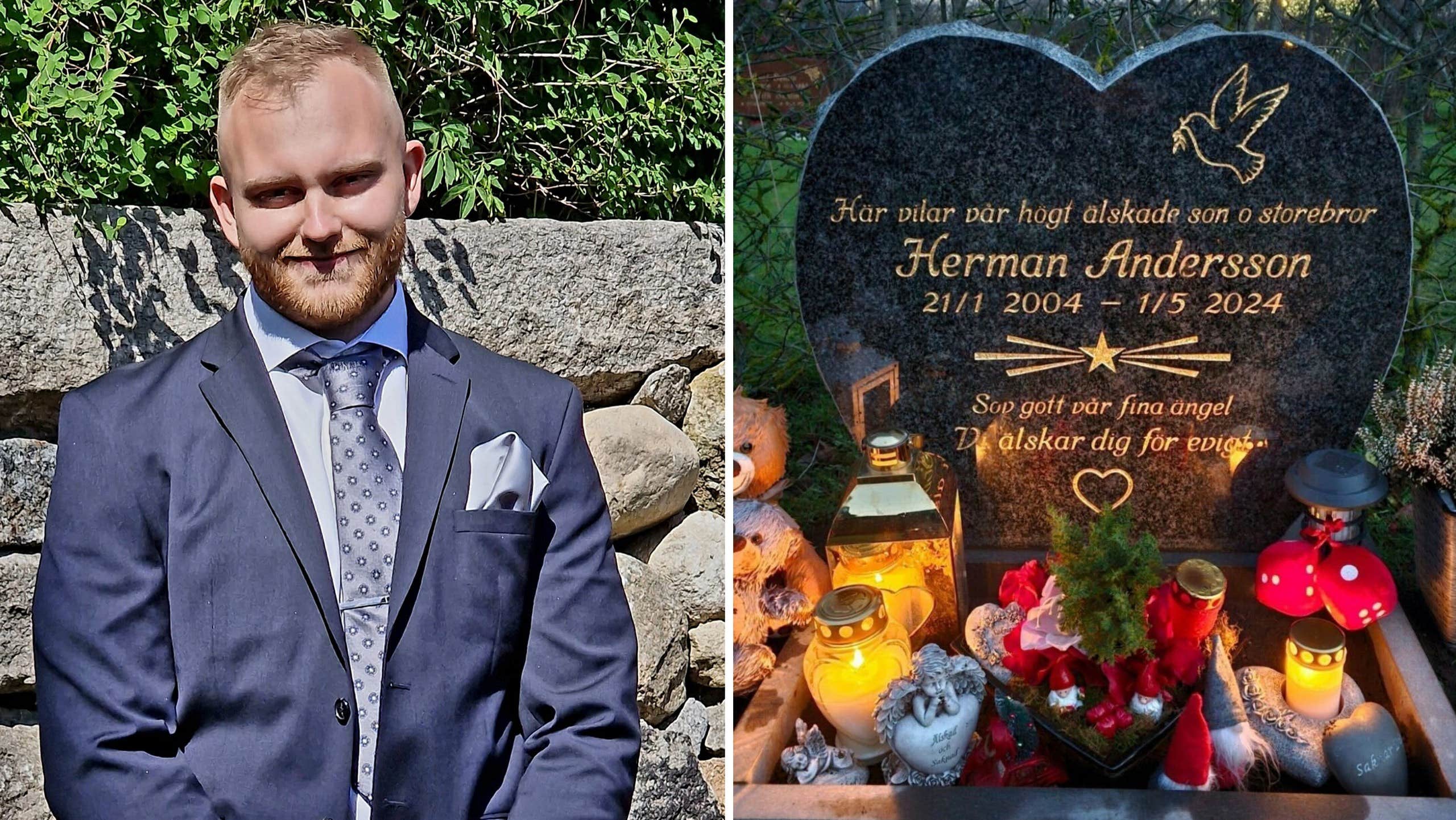 Herman, 20, dog i svåra bilolyckan  – mammans sorg