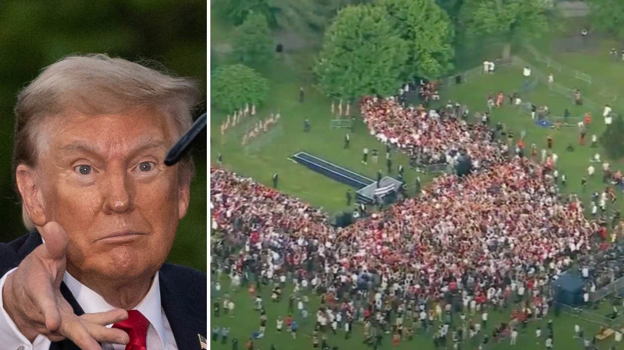 Photo exposes Donald Trump's rally hoax